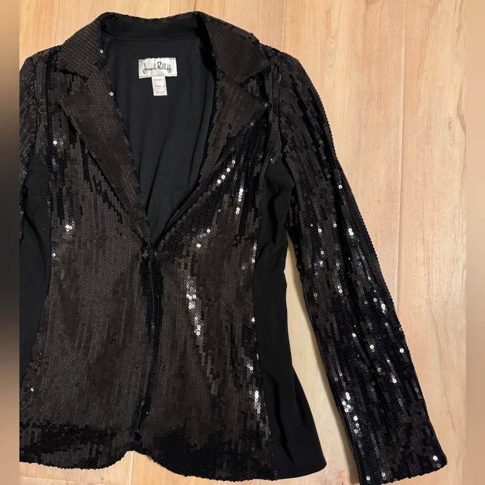 Joseph Ribkoff Sequin Blazer Size 8 - Picture 11 of 15